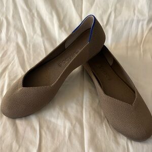 Rothy's Women's Brown Flats with Blue Accent